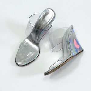 NWT Paris Texas PVC Wilma Wedges - Comes with box and shoe bag